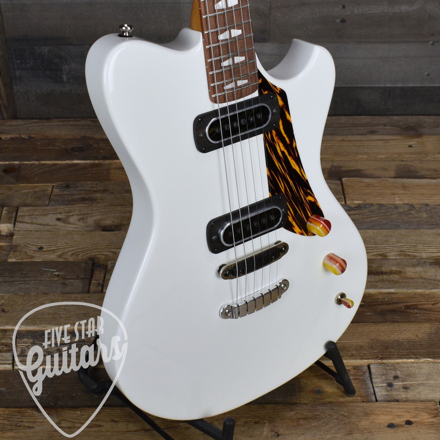 Powers Electric A Type - Moonlight White - Top Loading Hardtail with Powers Electric Gigbag