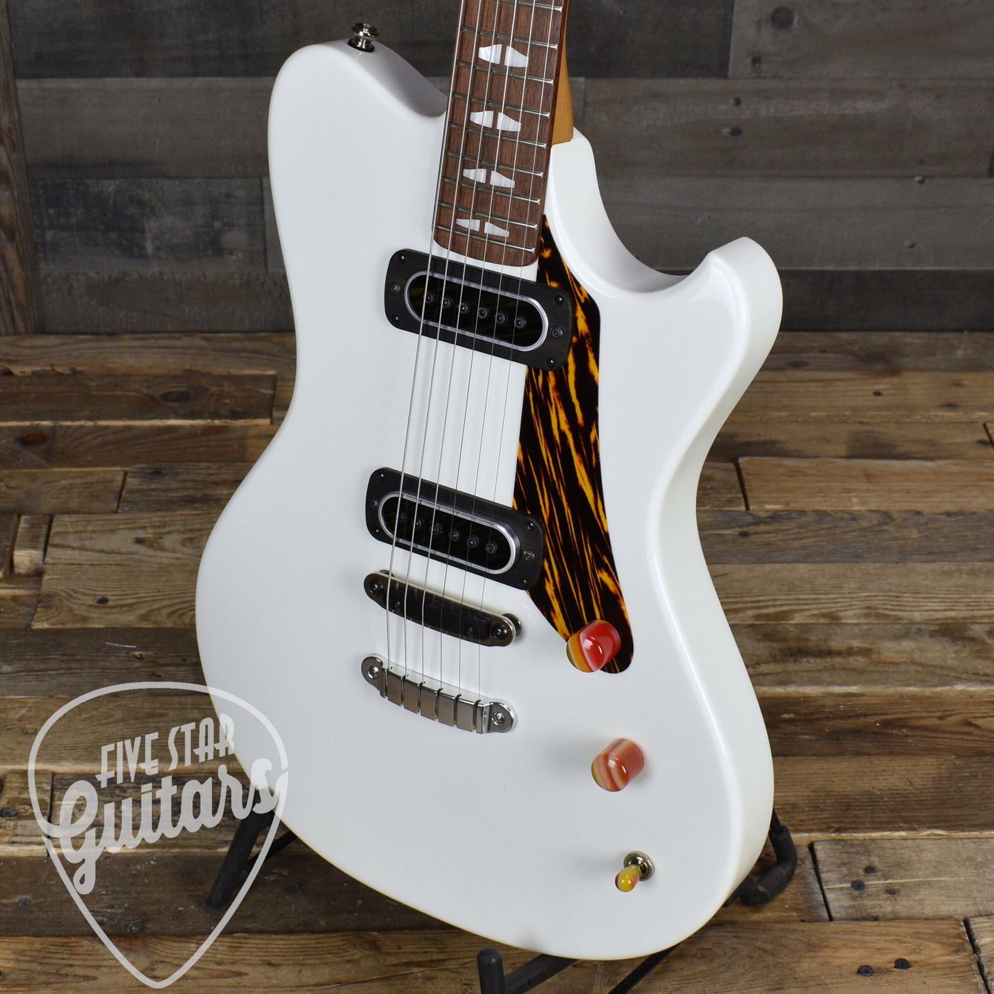 Powers Electric A Type - Moonlight White - Top Loading Hardtail with Powers Electric Gigbag