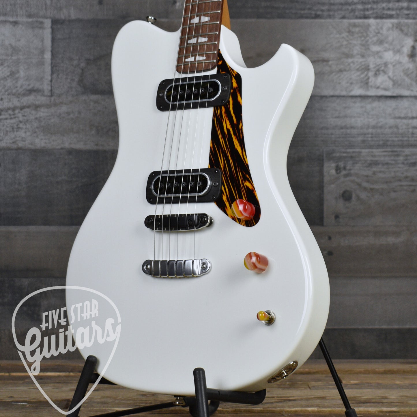 Powers Electric A Type - Moonlight White - Top Loading Hardtail with Powers Electric Gigbag