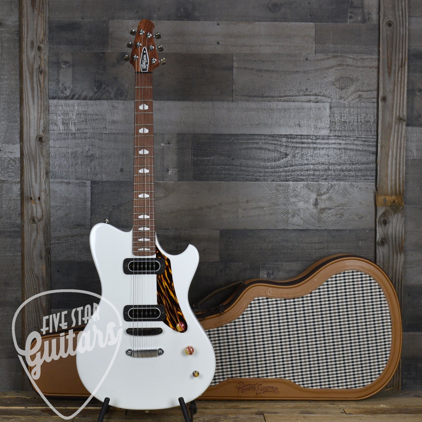 Powers Electric A Type - Moonlight White - Top Loading Hardtail with Powers Electric Gigbag