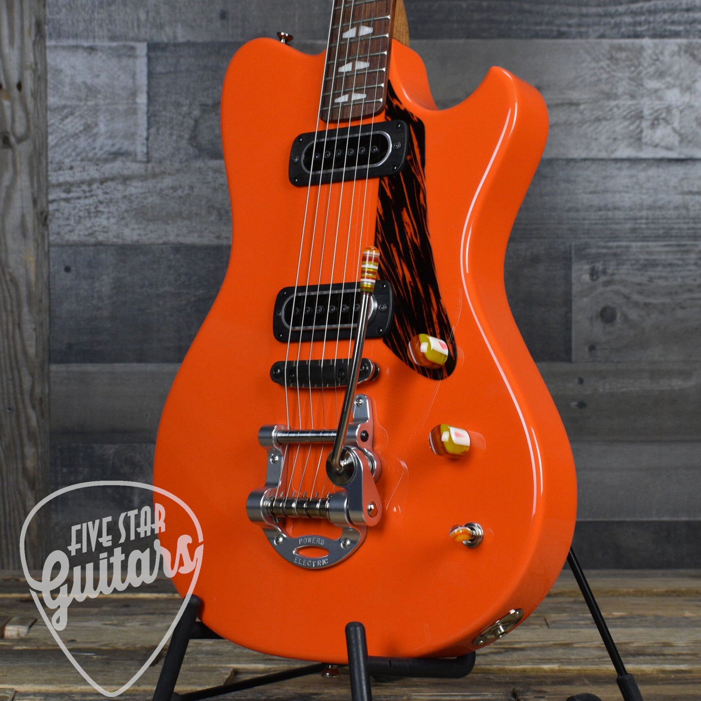 Powers Electric A Type  - Orange - CamTail - with Powers Electric Gigbag