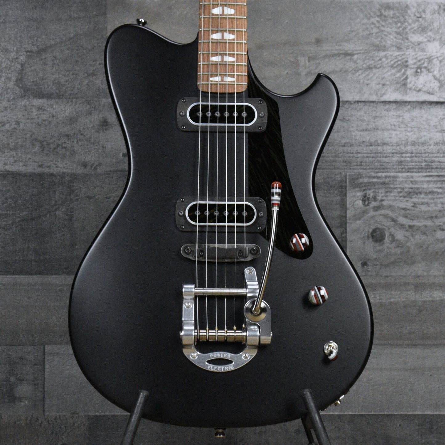Powers Electric A Type - Satin Black - CamTail with Powers Electric Gigbag