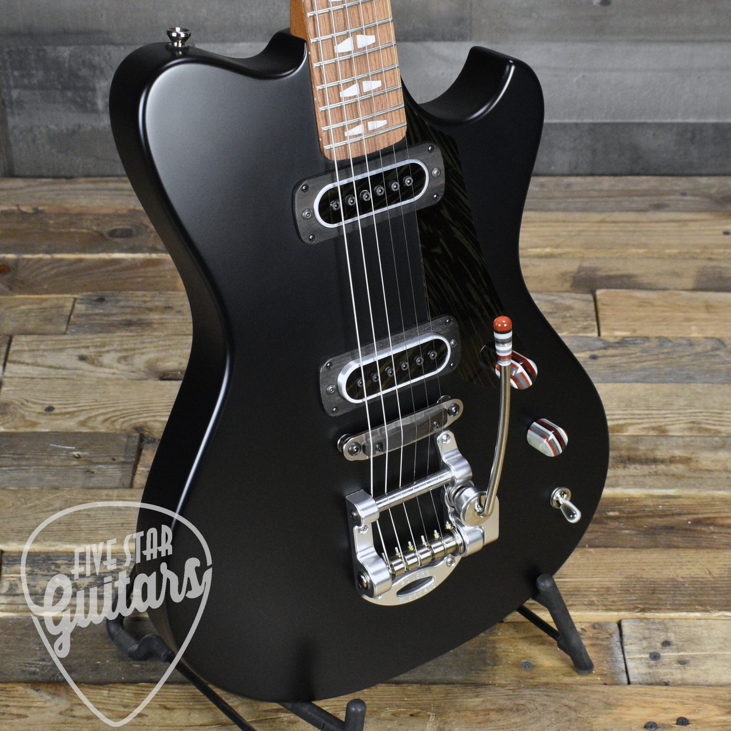 Powers Electric A Type - Satin Black - CamTail with Powers Electric Gigbag