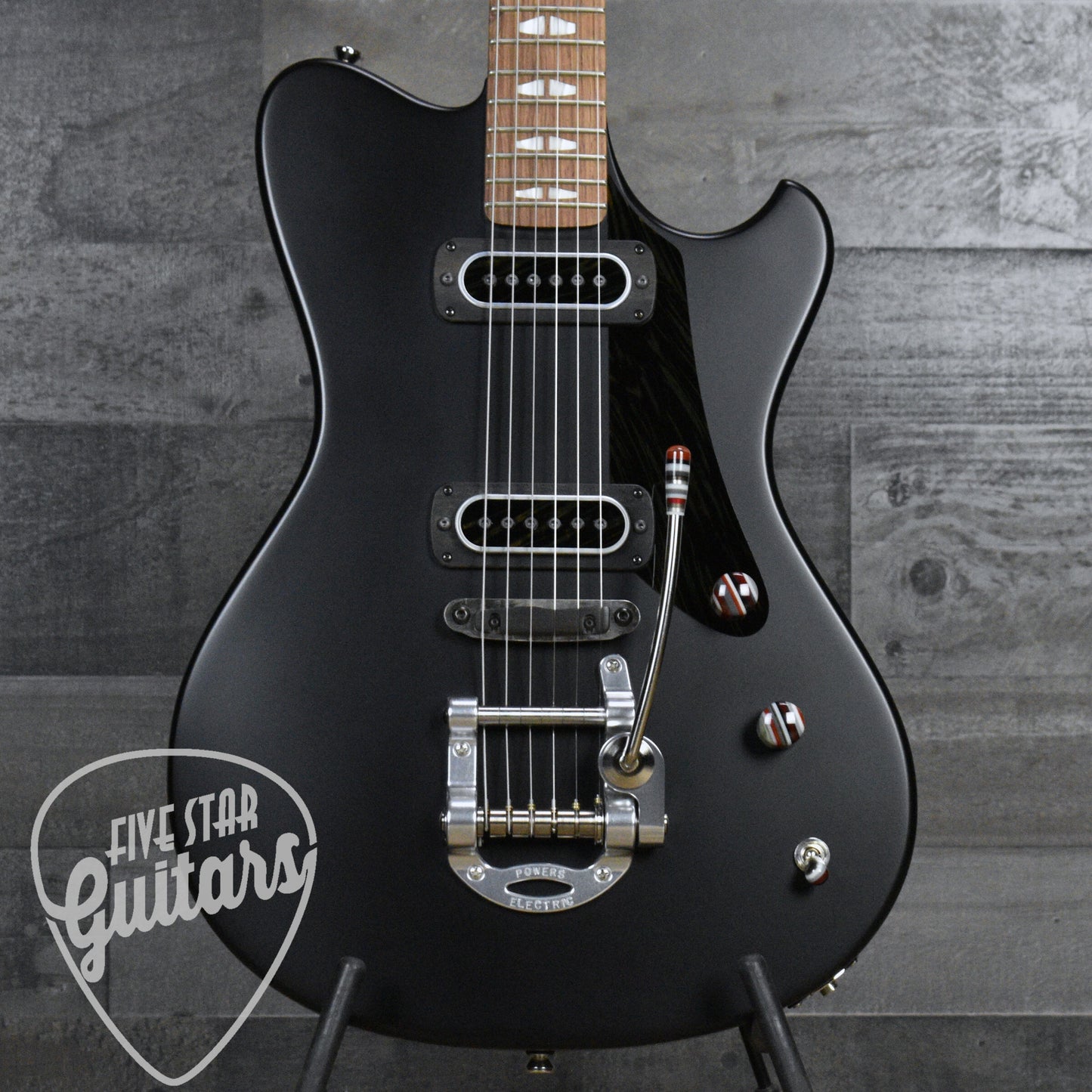 Powers Electric A Type - Satin Black - CamTail with Powers Electric Gigbag