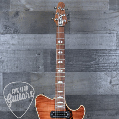Powers Electric A-Type Select Maple PF42  - Cosmo Orange with Custom Leather Soft Shell Case