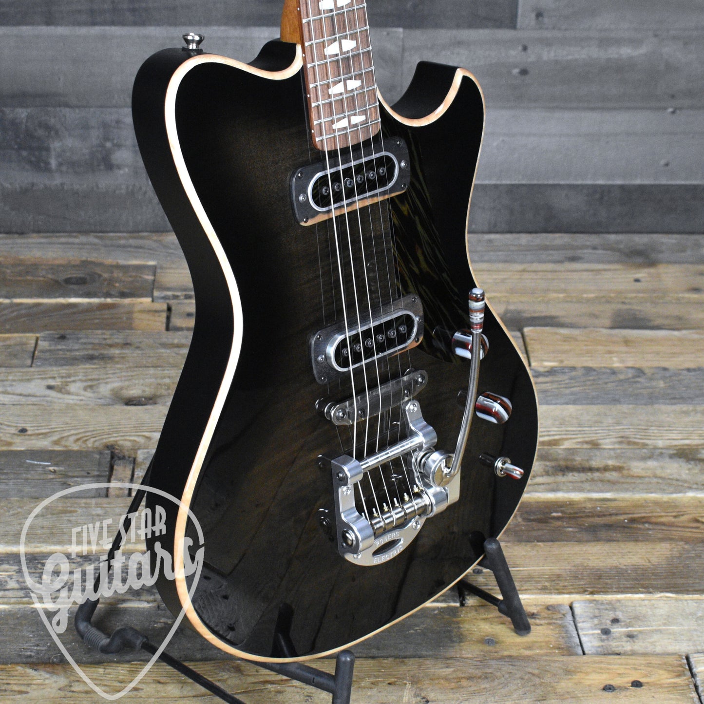 Powers Electric A Type - Shadow Black - CamTail with Powers Electric Gigbag
