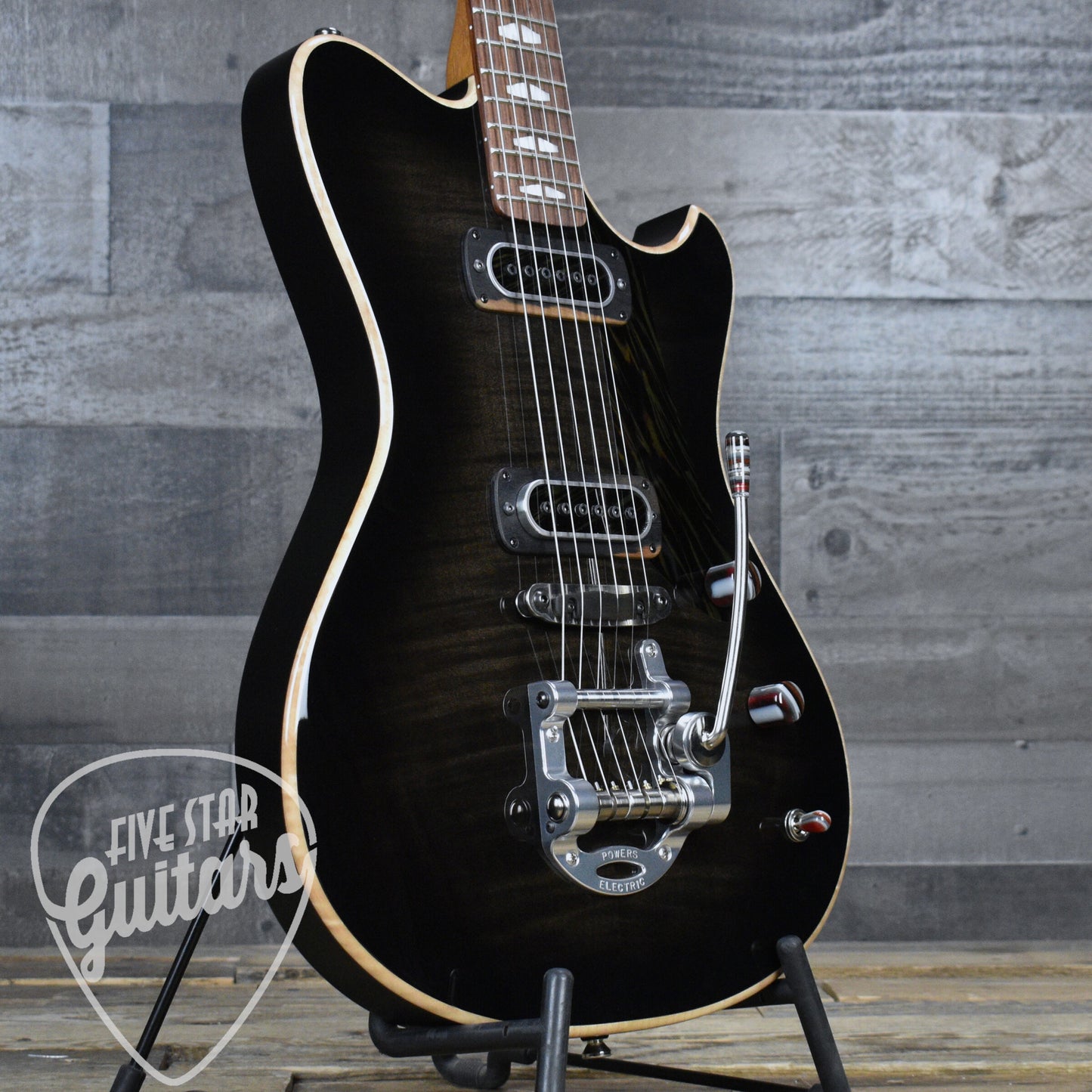 Powers Electric A Type - Shadow Black - CamTail with Powers Electric Gigbag