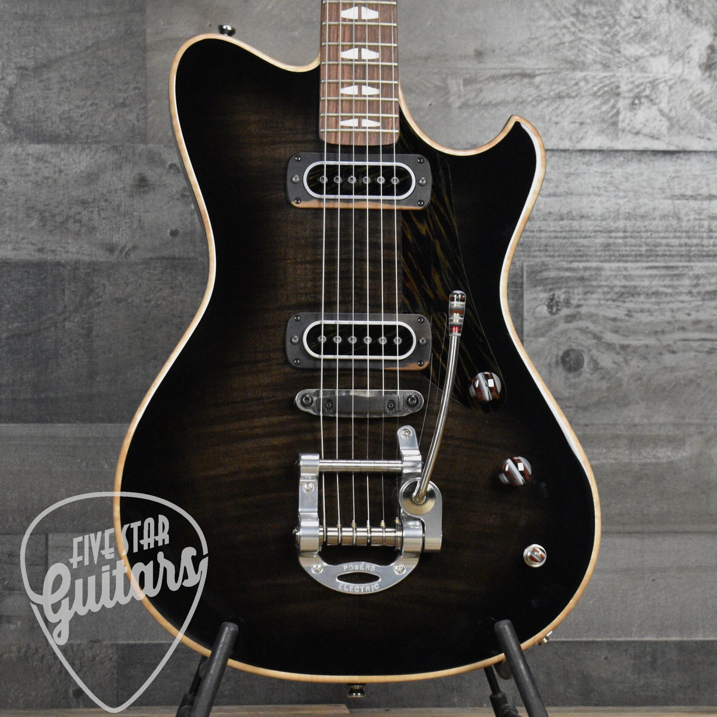 Powers Electric A Type - Shadow Black - CamTail with Powers Electric Gigbag
