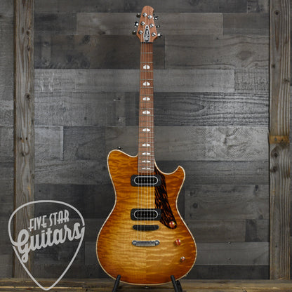 Powers Electric A Type Select Quilted Maple - Wild Honey Burst - Top Loading Hardtail with Powers Electric Gigbag