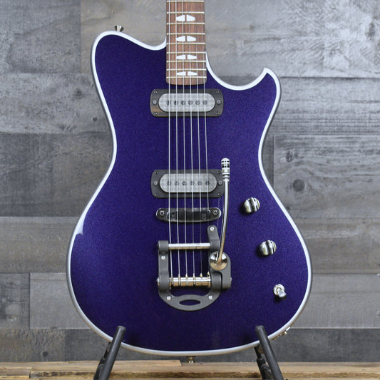 Powers Electric A-Type Two Tone CamTail FF42 - CadZZilla Purple/Iceland Grey with Gigbag