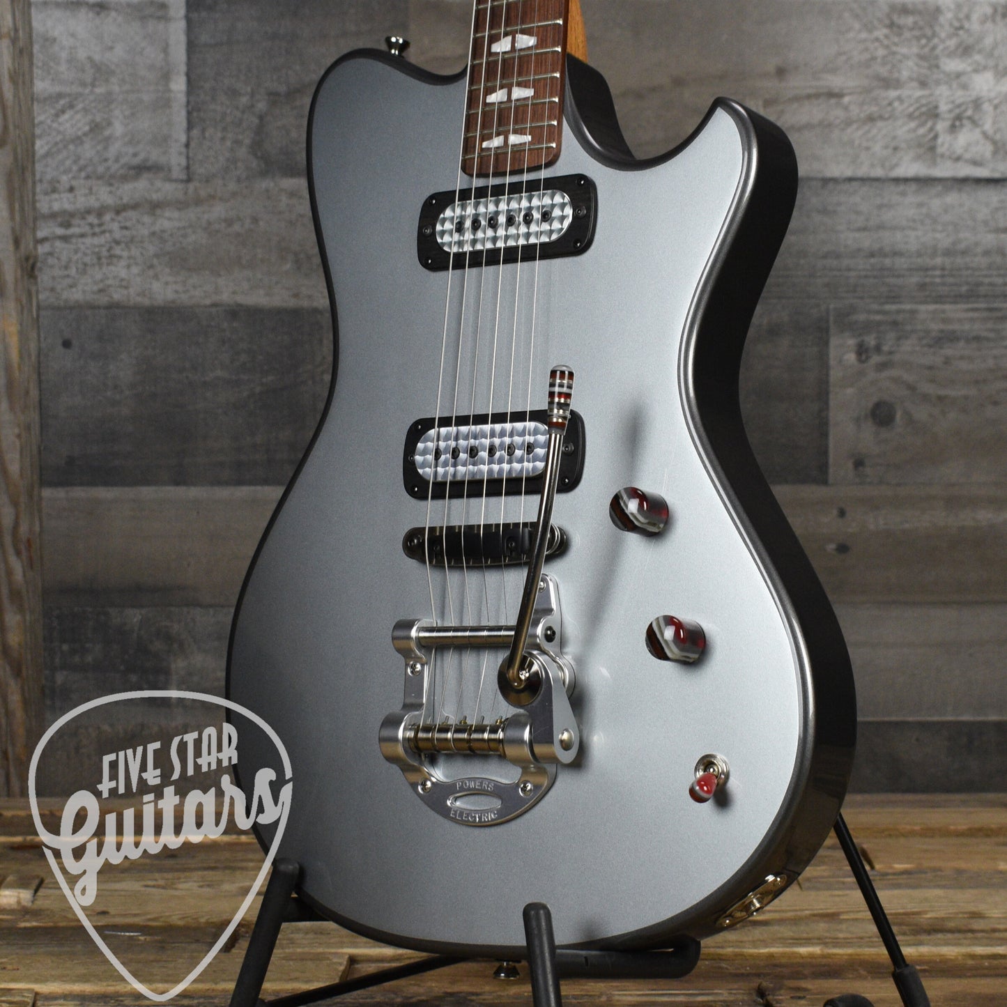Powers Electric A Type  - Two Tone Dolomite/London Grey - CamTail with Powers Electric Gigbag