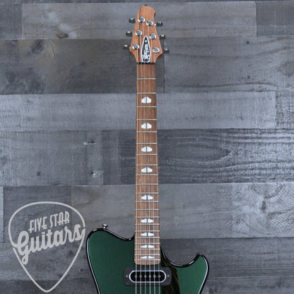Powers Electric A Type Two Tone PF42 CamTail - British Racing Green/Jet Black with Custom Leather Soft Shell Case
