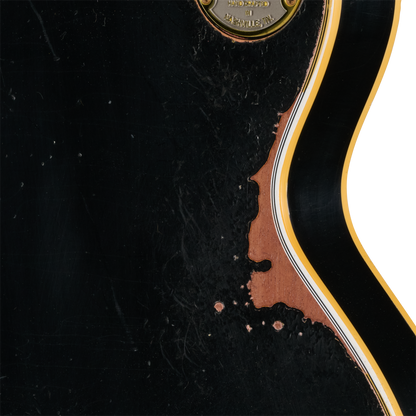 Pre-Order Gibson Custom 68 Les Paul Custom - Olive Drab Top with Black Back Heavy Aged with Hardshell Case