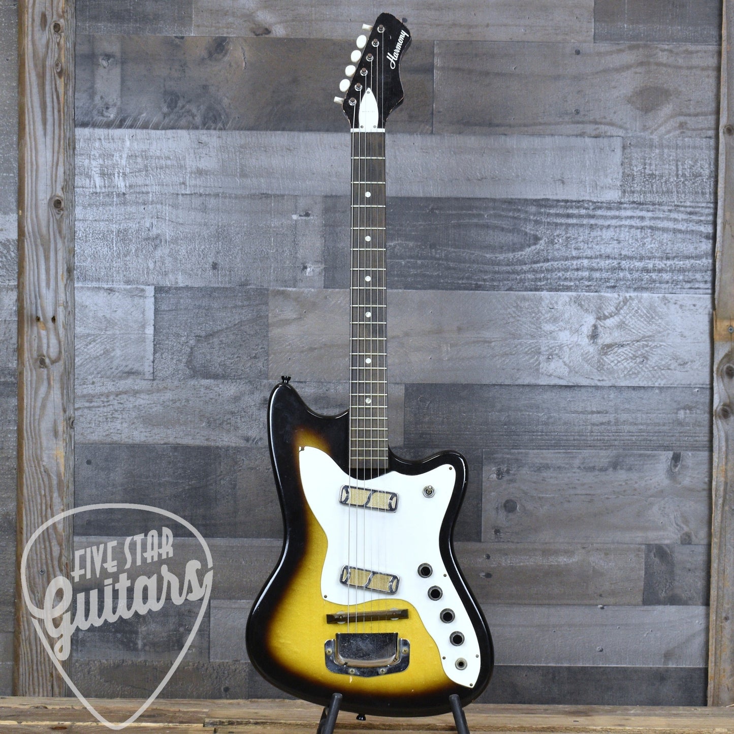 Pre-Owned 1965 Harmony Silhouette H15 - Sunburst with Chipboard Case