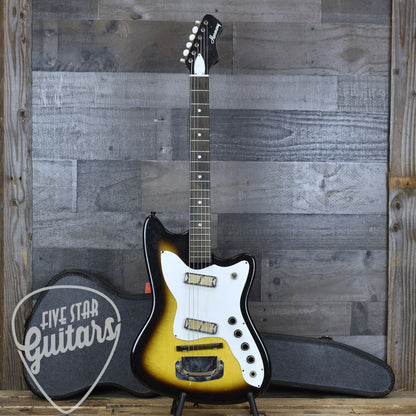 Pre-Owned 1965 Harmony Silhouette H15 - Sunburst with Chipboard Case