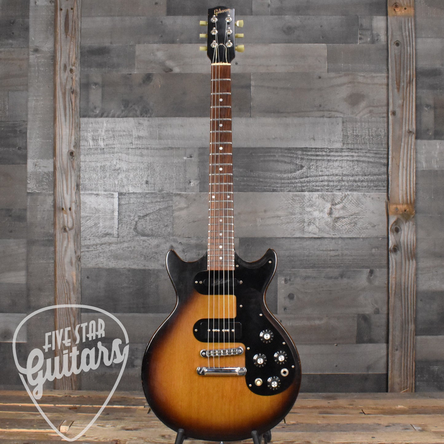 Pre-Owned 1977 Gibson Melody Maker Double - Tobacco Sunburst