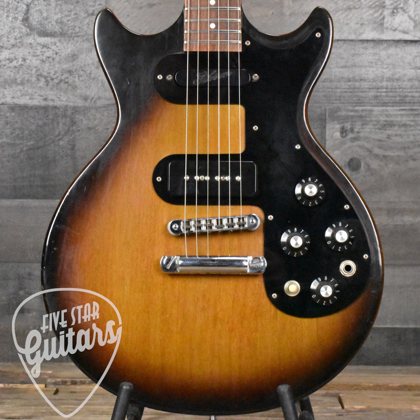 Pre-Owned 1977 Gibson Melody Maker Double - Tobacco Sunburst