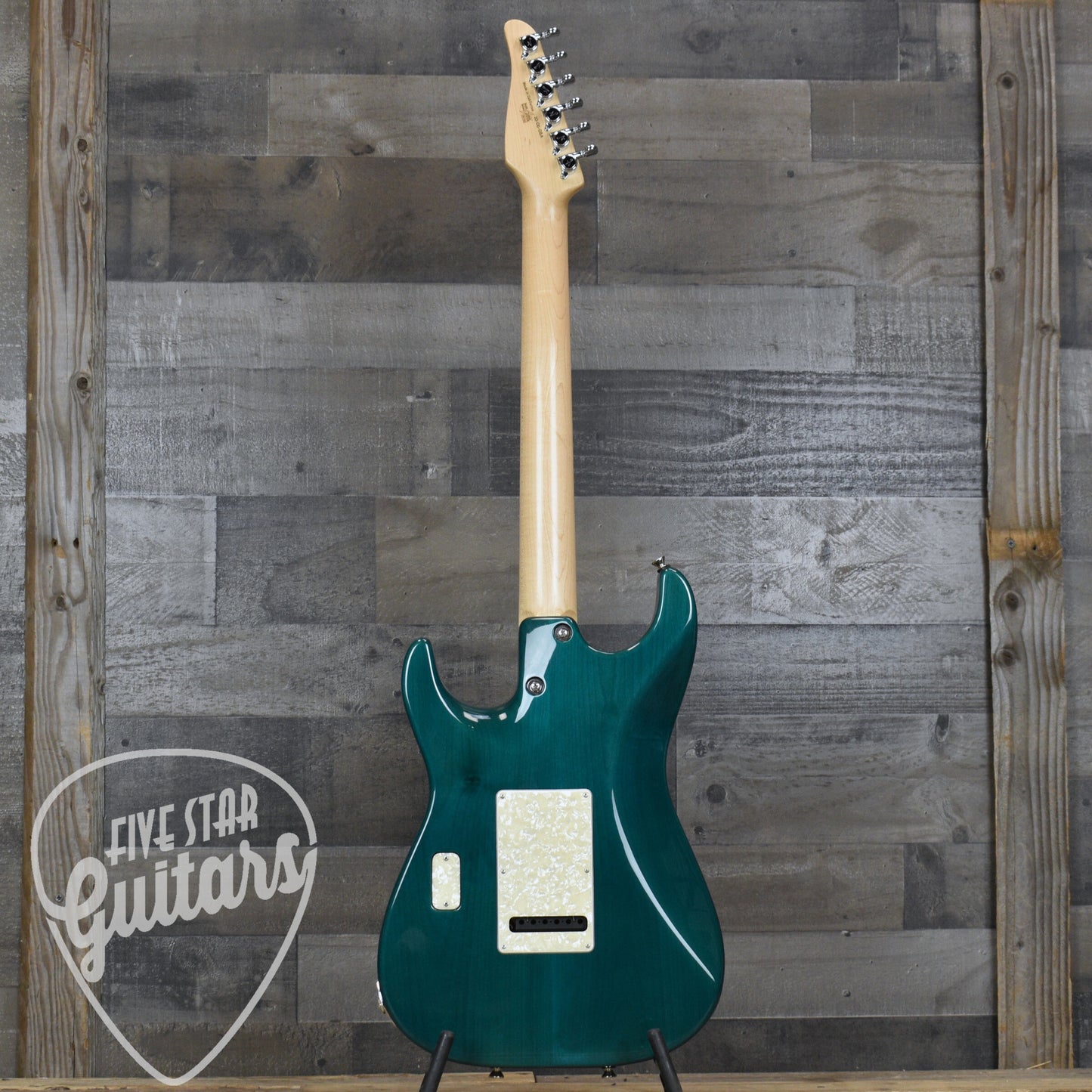 Pre-Owned 2008 Tom Anderson Hollow Drop Classic HSS Quilt Top - Trans Teal with Hard Case