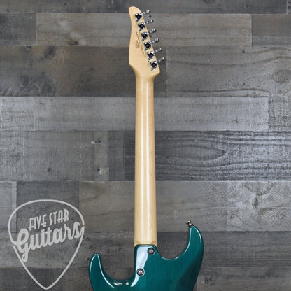 Pre-Owned 2008 Tom Anderson Hollow Drop Classic HSS Quilt Top - Trans Teal with Hard Case
