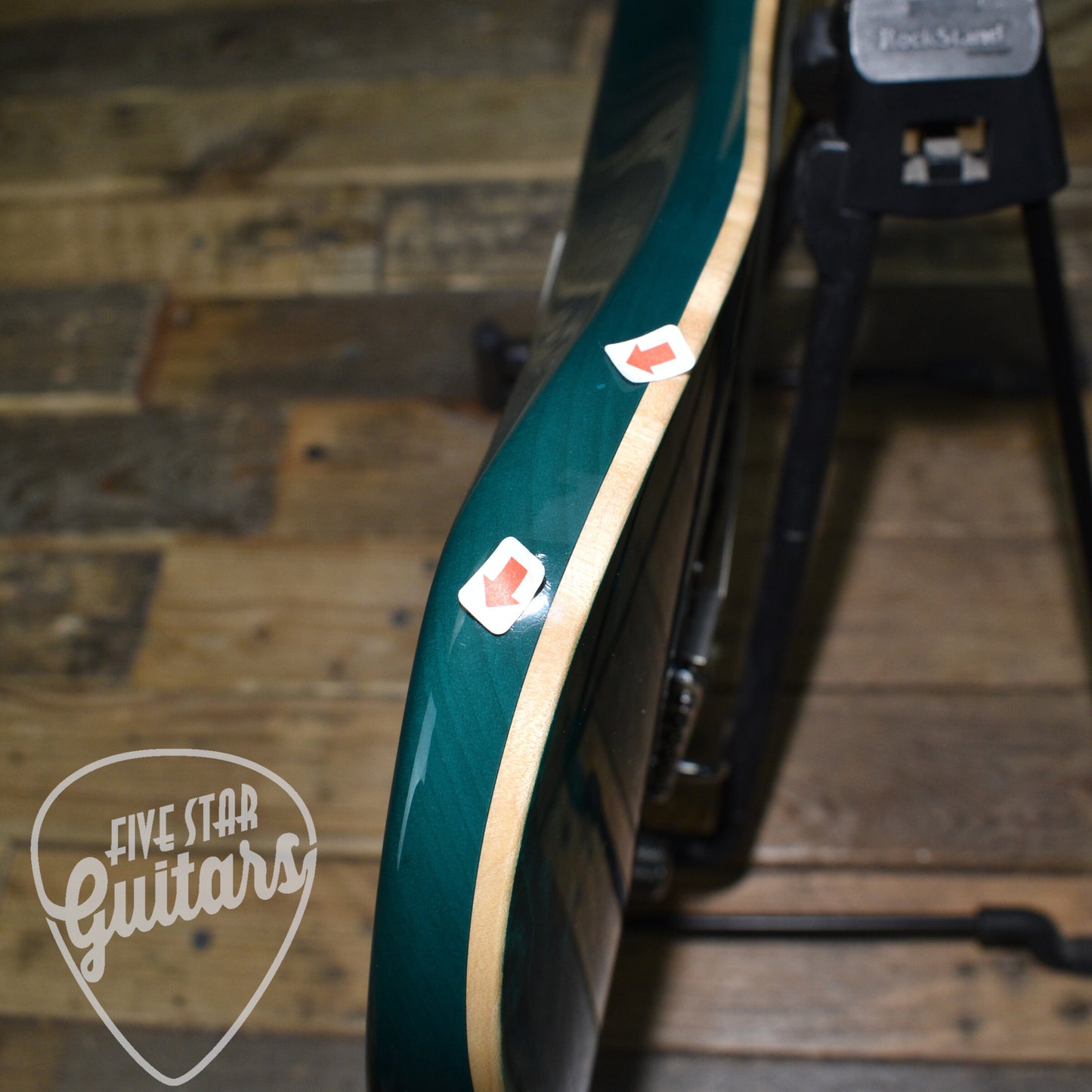 Pre-Owned 2008 Tom Anderson Hollow Drop Classic HSS Quilt Top - Trans Teal with Hard Case