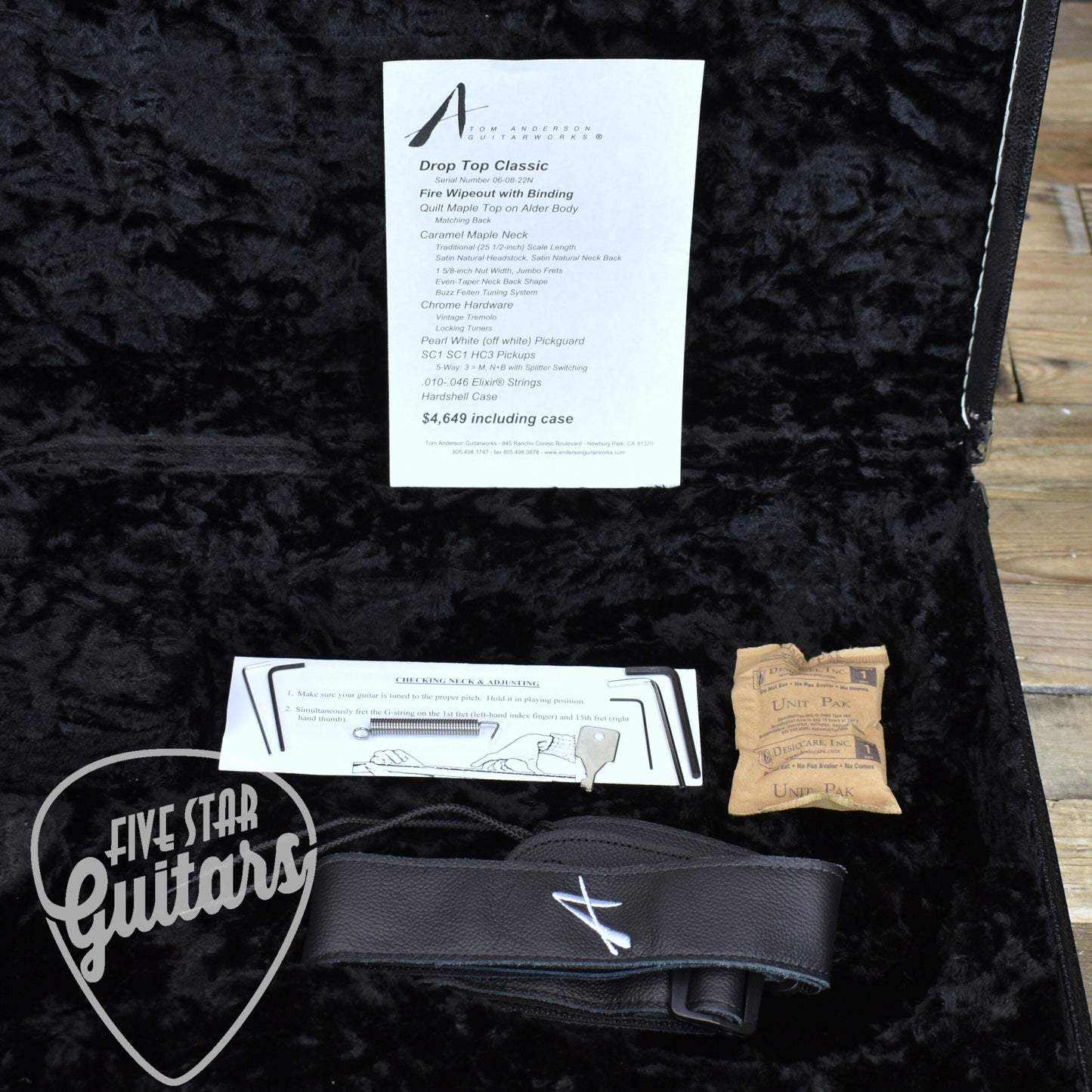 Pre-Owned Anderson Drop Top Classic - Fire Wipeout with Hardshell Case