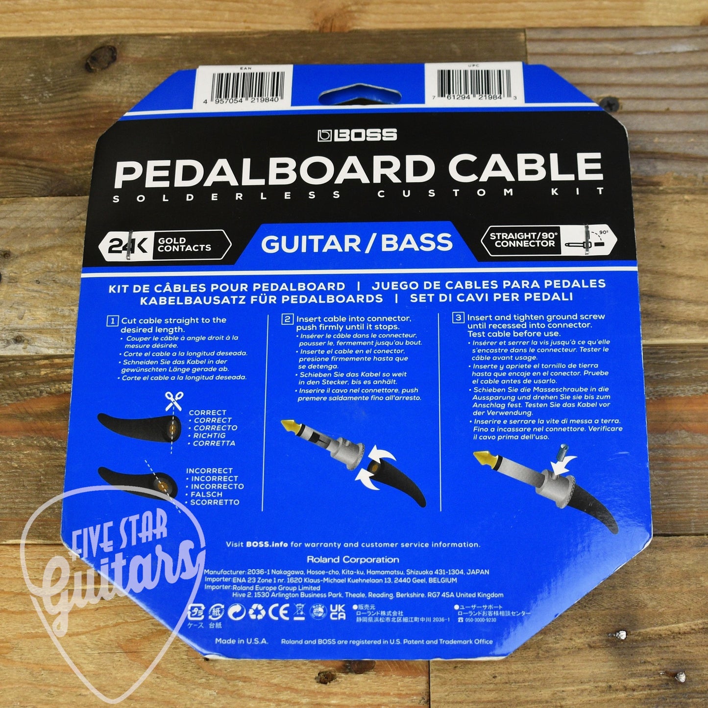 Pre-Owned BOSS Pedalboard Cable Solderless Custom Kit BCK-12