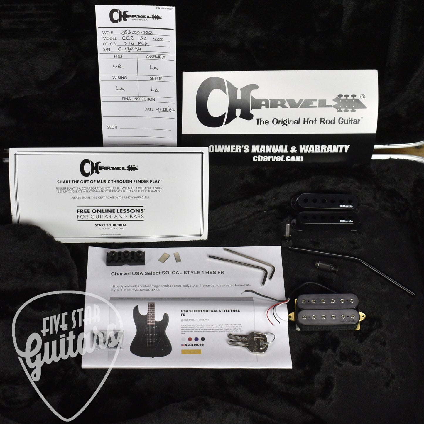 Pre-Owned Charvel USA Select SO-CAL Style 1 HSS FR