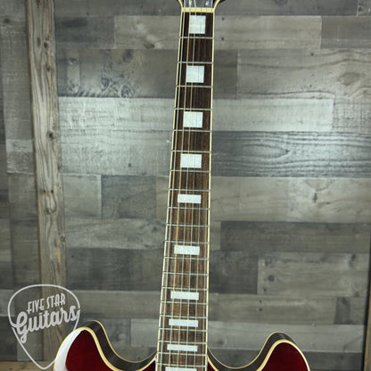 Pre-Owned D'Angelico Premier DC with Stairstep Tailpiece - Trans Wine with Gig Bag