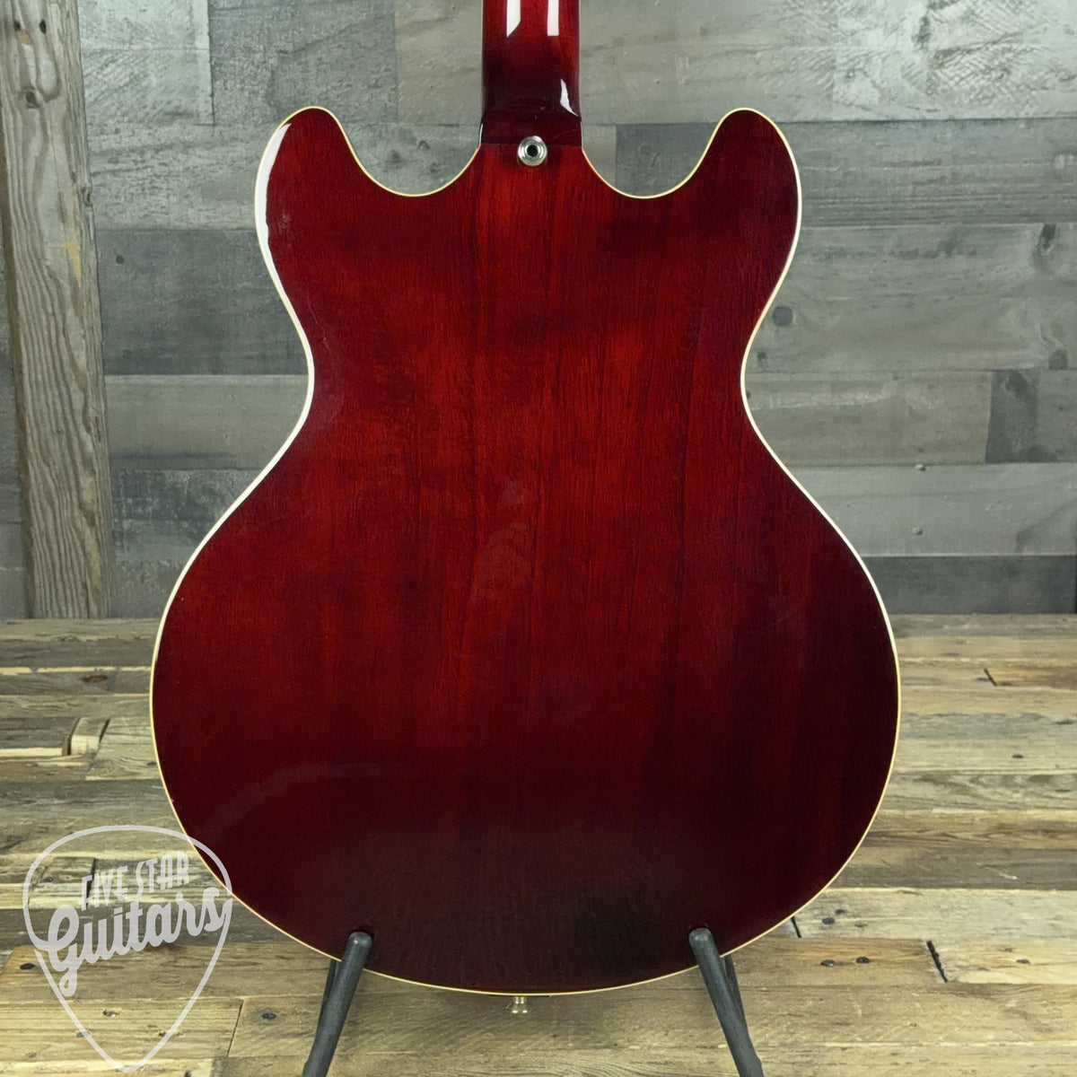 Pre-Owned D'Angelico Premier DC with Stairstep Tailpiece - Trans Wine with Gig Bag