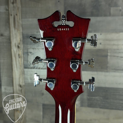 Pre-Owned D'Angelico Premier DC with Stairstep Tailpiece - Trans Wine with Gig Bag
