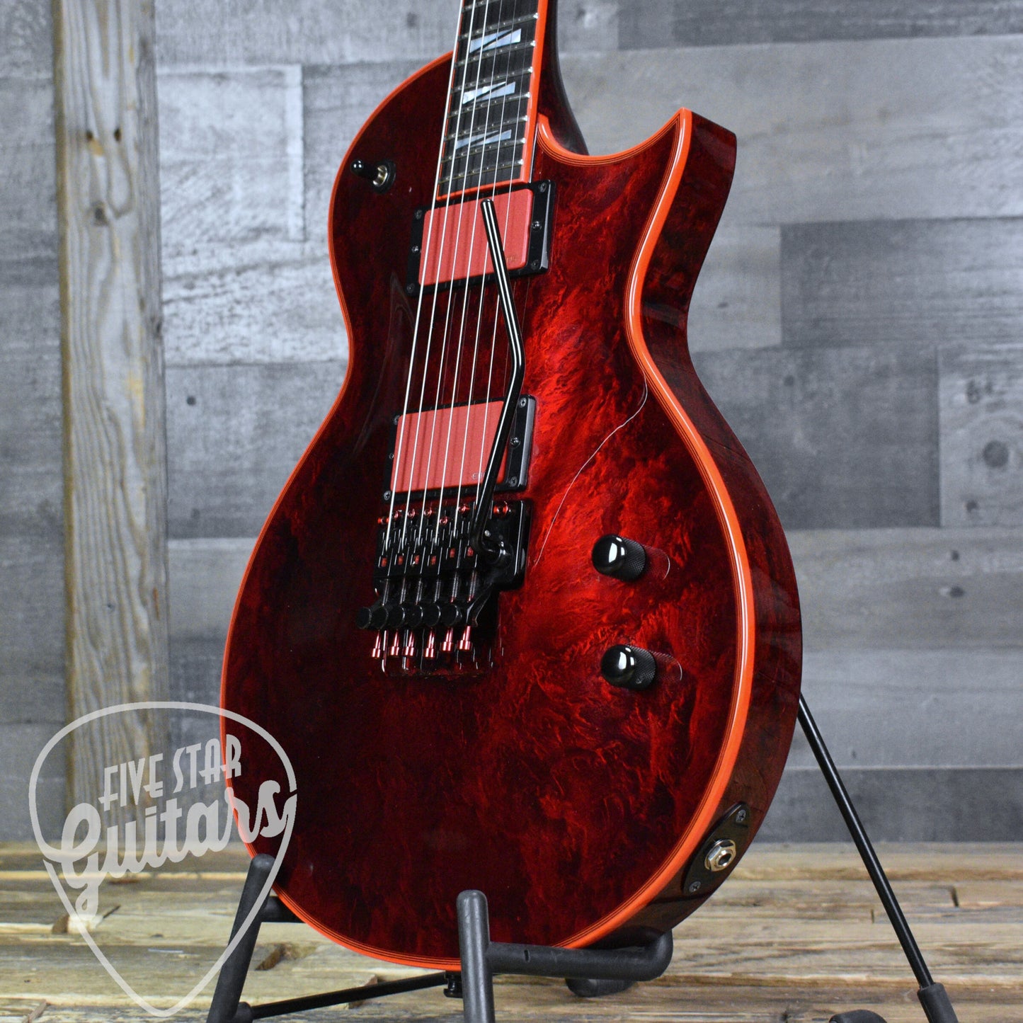 Pre-Owned ESP Gary Holt EC FR Electric Guitar - Liquid Metal Lava with Hardshell Case