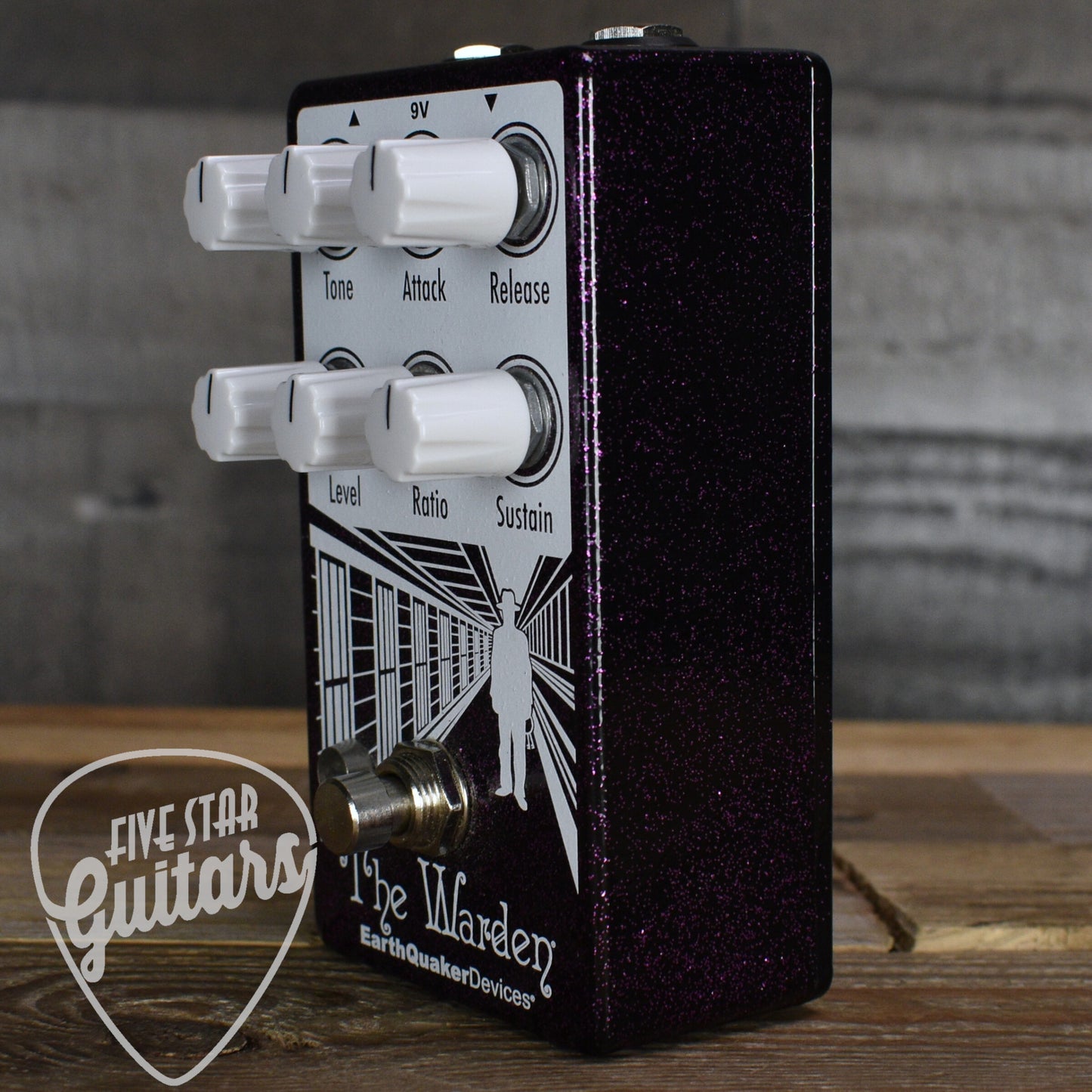 Pre-Owned Earthquaker Devices The Warden Optical Compressor V2 - Limited Edition Purple Sparkle
