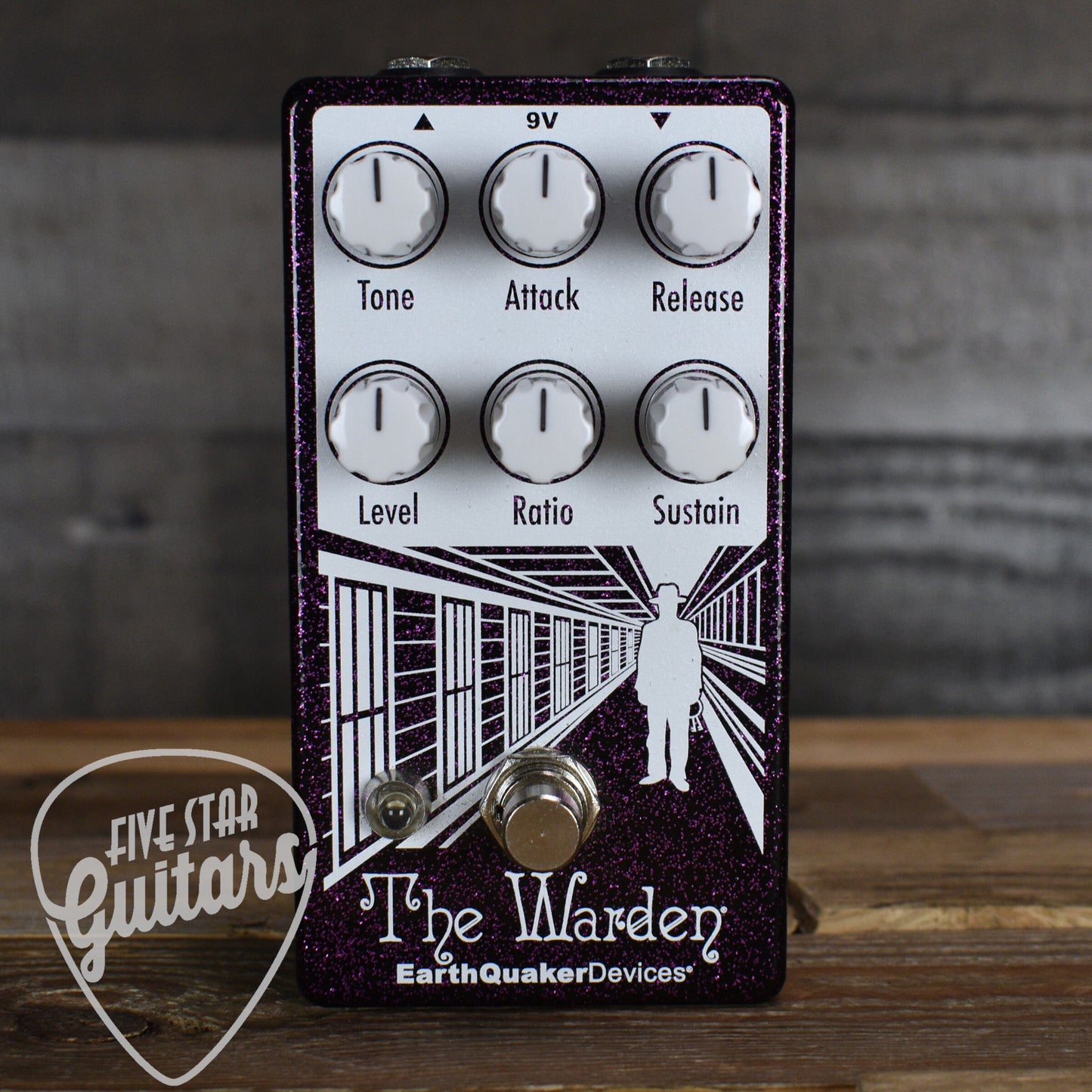 Pre-Owned Earthquaker Devices The Warden Optical Compressor V2 - Limited Edition Purple Sparkle