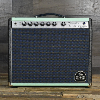 Pre-Owned Eddie Wang Pulsar Reverb--Moonlit Black/Surf Green with Cover and Footswitch