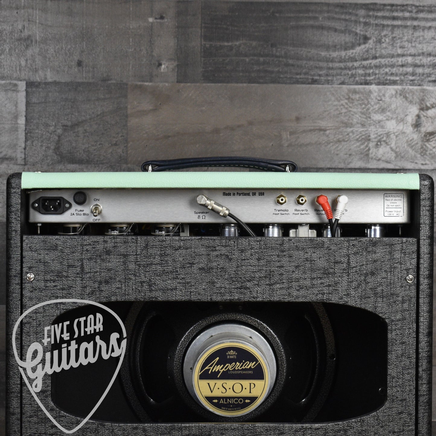 Pre-Owned Eddie Wang Pulsar Reverb--Moonlit Black/Surf Green with Cover and Footswitch