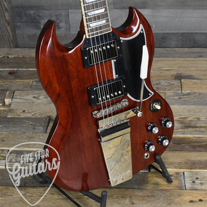 Pre-Owned Epiphone 1964 SG Standard Maestro Vibrola Reissue - Cherry Red with Hardshell Case