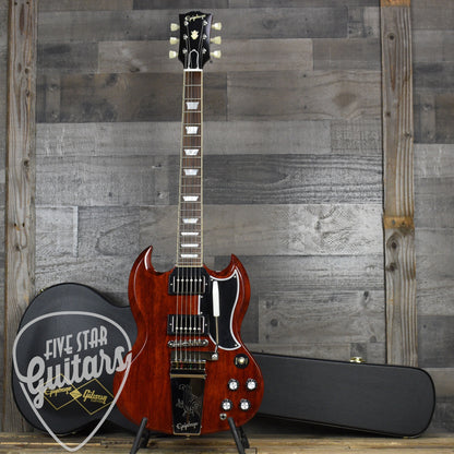 Pre-Owned Epiphone 1964 SG Standard Maestro Vibrola Reissue - Cherry Red with Hardshell Case