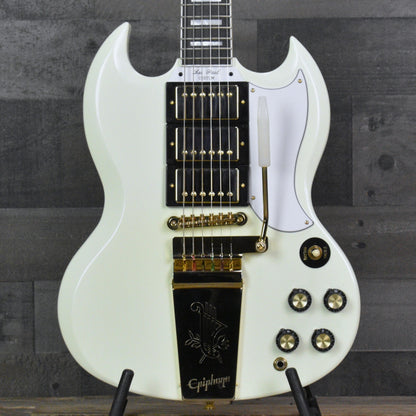 Pre-Owned Epiphone '63 Les Paul SG Custom with Maestro Vibrola - Classic White with Hard Shell Case
