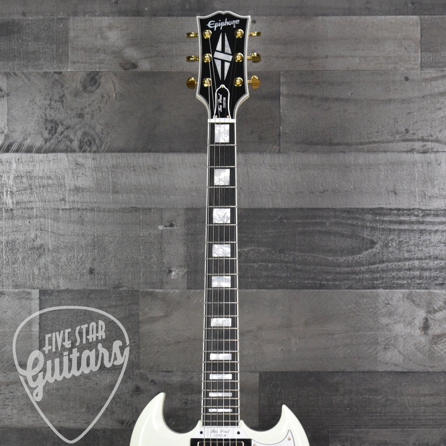 Pre-Owned Epiphone '63 Les Paul SG Custom with Maestro Vibrola - Classic White with Hard Shell Case
