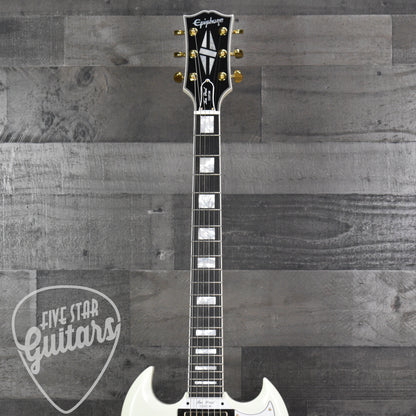 Pre-Owned Epiphone '63 Les Paul SG Custom with Maestro Vibrola - Classic White with Hard Shell Case