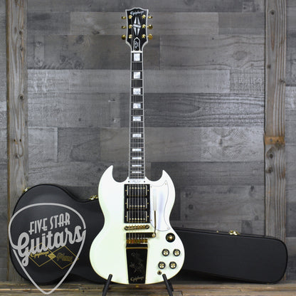 Pre-Owned Epiphone '63 Les Paul SG Custom with Maestro Vibrola - Classic White with Hard Shell Case