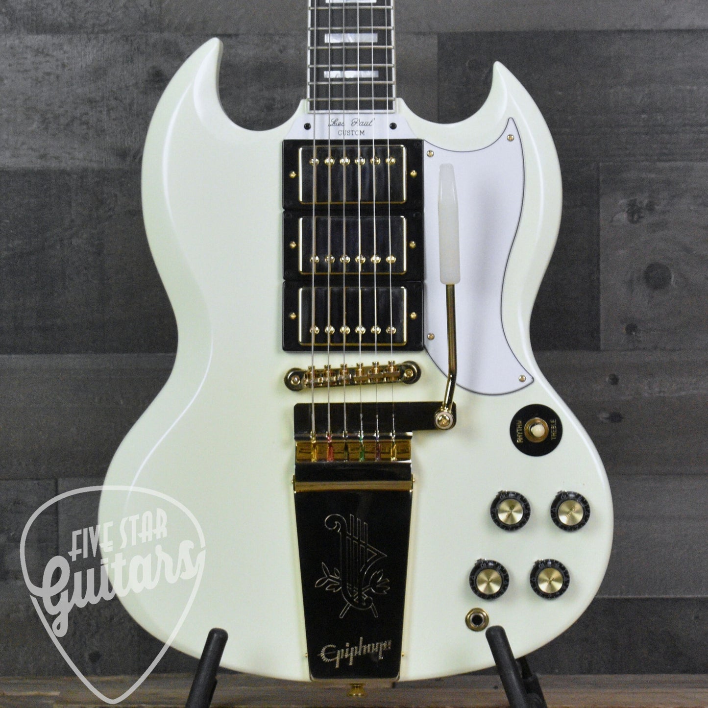 Pre-Owned Epiphone '63 Les Paul SG Custom with Maestro Vibrola - Classic White with Hard Shell Case