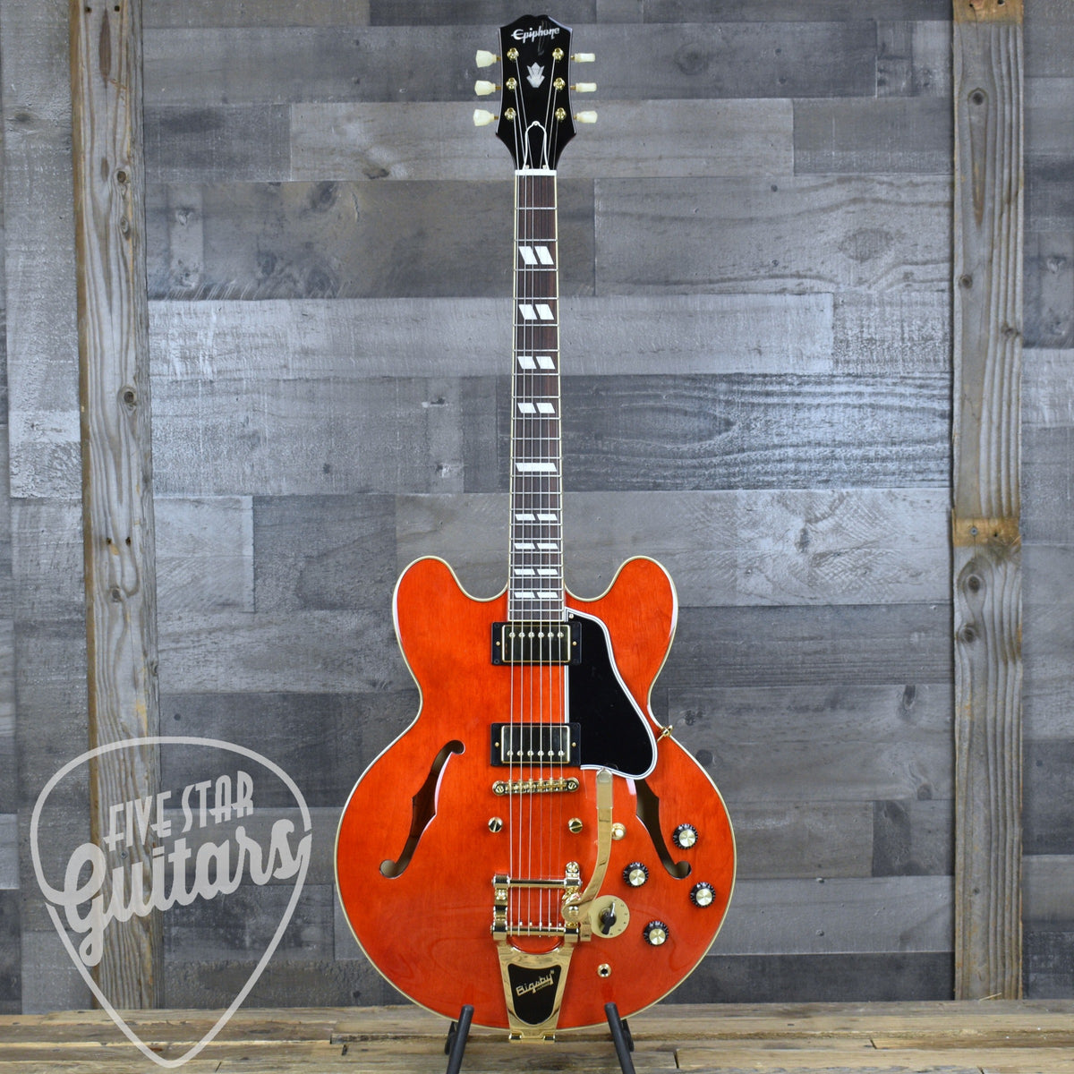 Pre-Owned Epiphone Back to the Future ES-345 - Cherry Red with Hard Shell Case