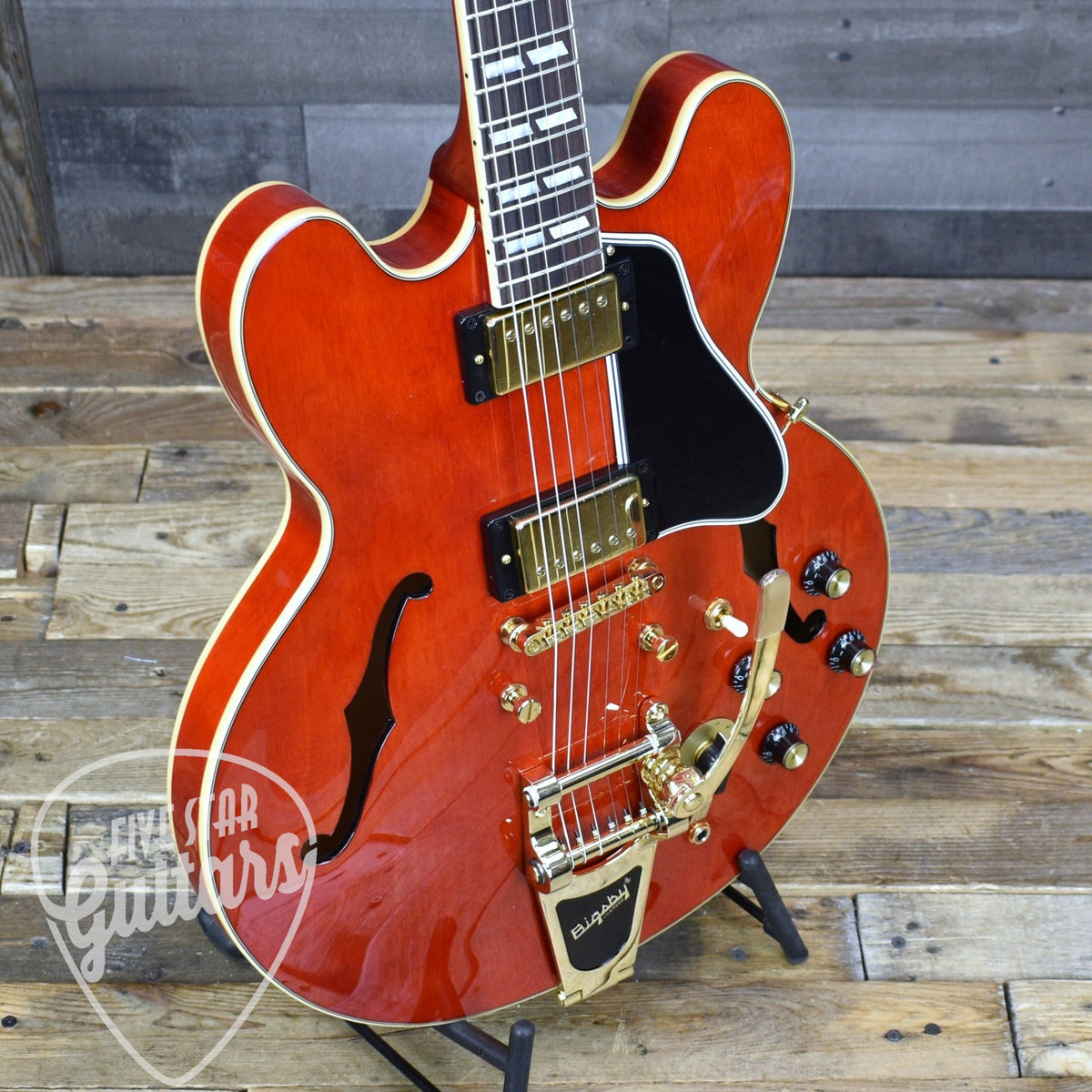 Pre-Owned Epiphone Back to the Future ES-345 - Cherry Red with Hard Shell Case