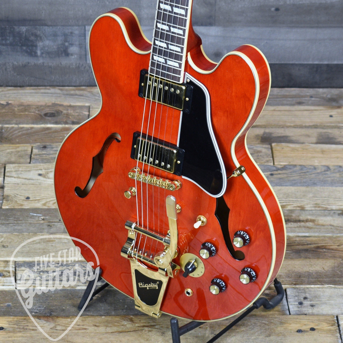 Pre-Owned Epiphone Back to the Future ES-345 - Cherry Red with Hard Shell Case