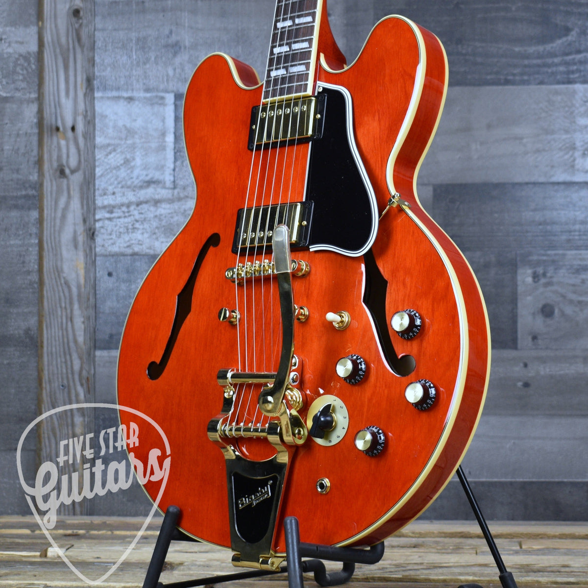 Pre-Owned Epiphone Back to the Future ES-345 - Cherry Red with Hard Shell Case
