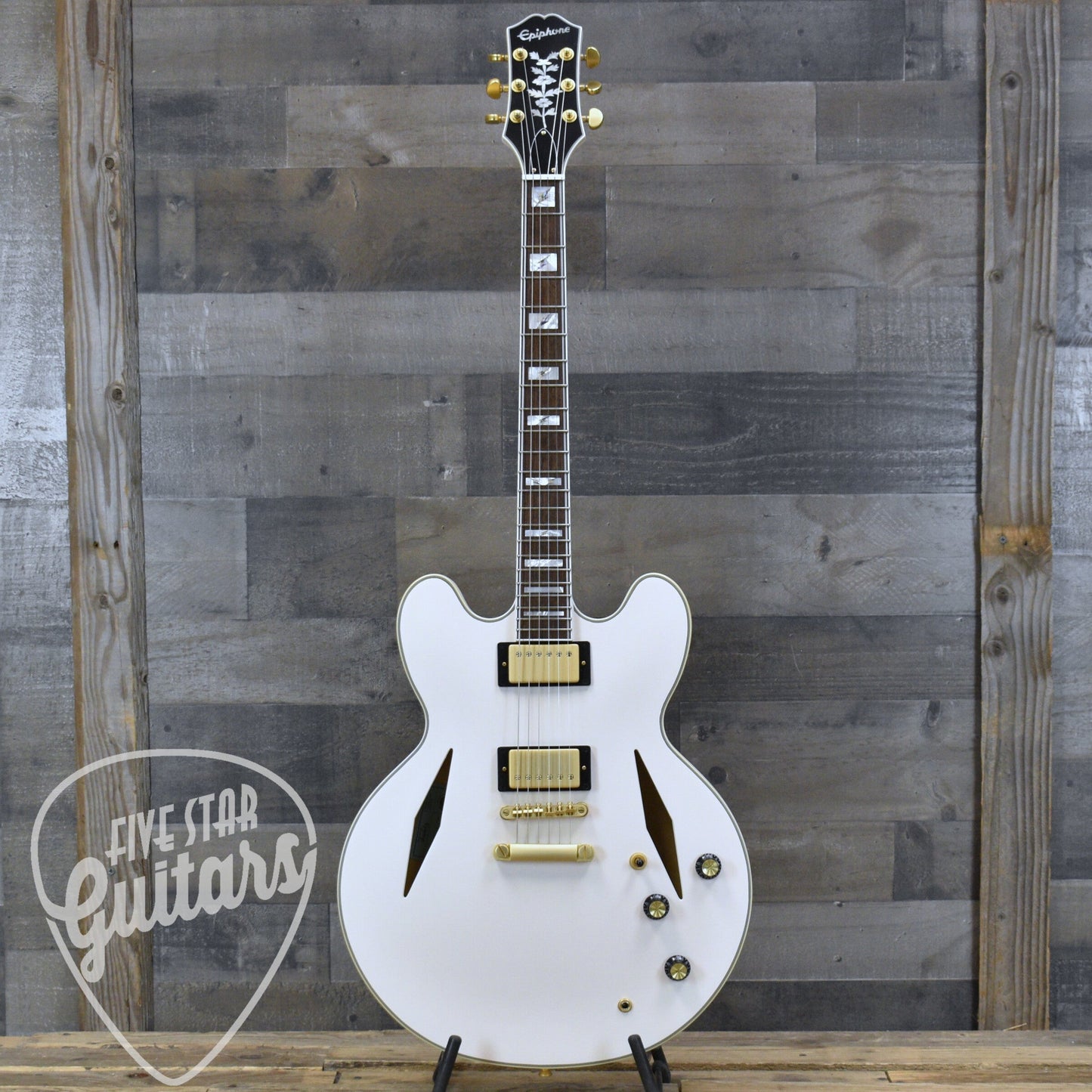 Pre-Owned Epiphone Emily Wolfe Sheraton - White with Epilite Case