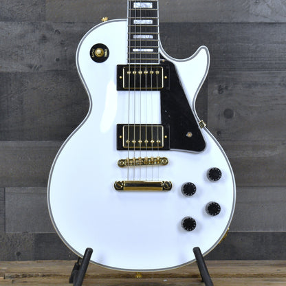Pre-Owned Epiphone Inspired by Gibson Custom Les Paul Custom - Alpine White with Hard Shell Case