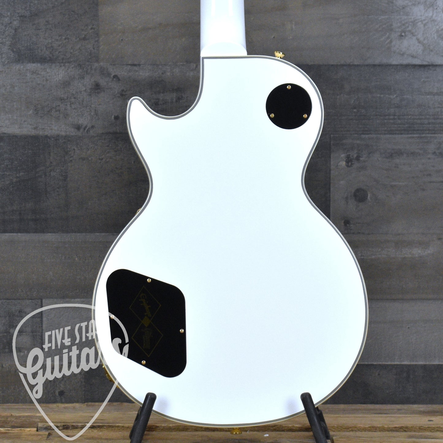 Pre-Owned Epiphone Inspired by Gibson Custom Les Paul Custom - Alpine White with Hard Shell Case