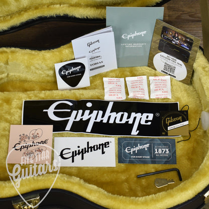 Pre-Owned Epiphone Inspired by Gibson Custom Les Paul Custom - Alpine White with Hard Shell Case